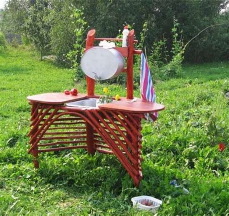 Садовый умывальник уличный