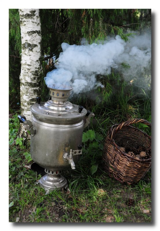 Самовар с шишками