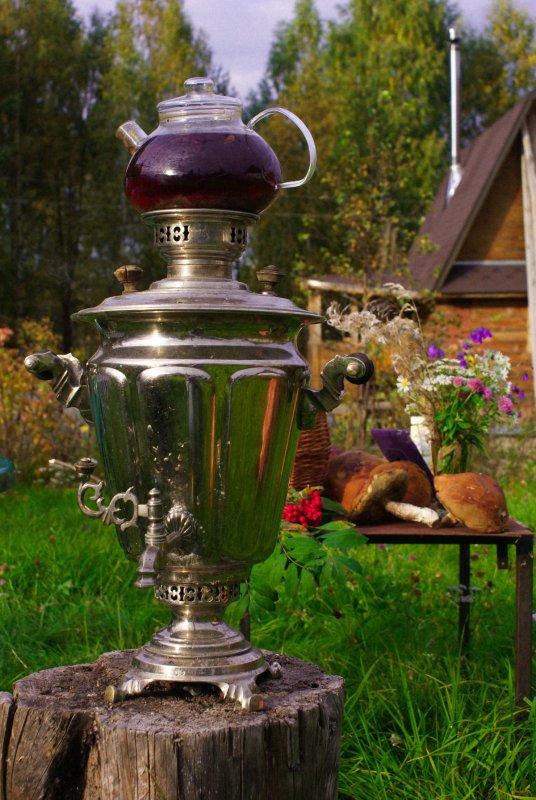 Чаепитие с самоваром