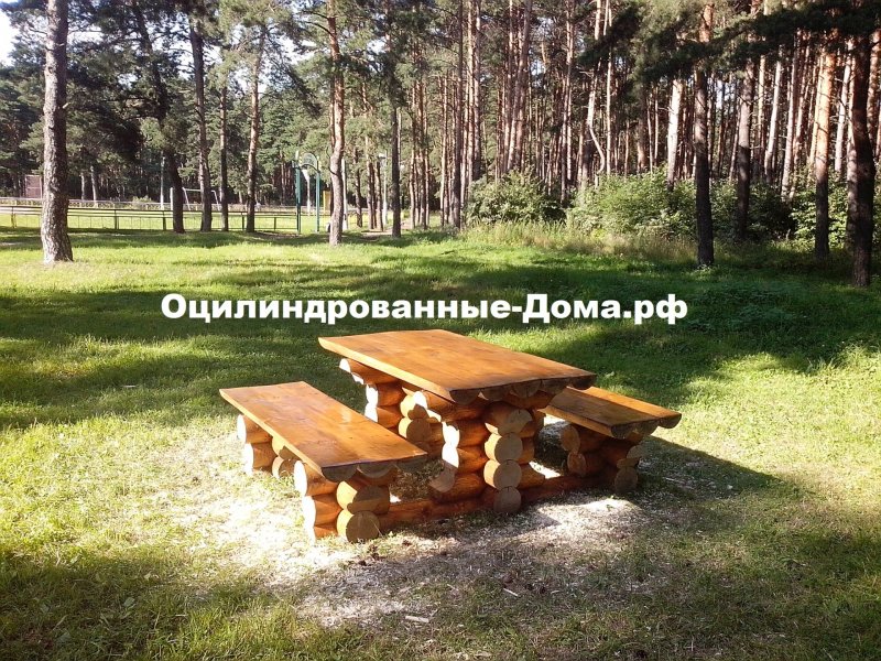 Столы из калибровочного бревна