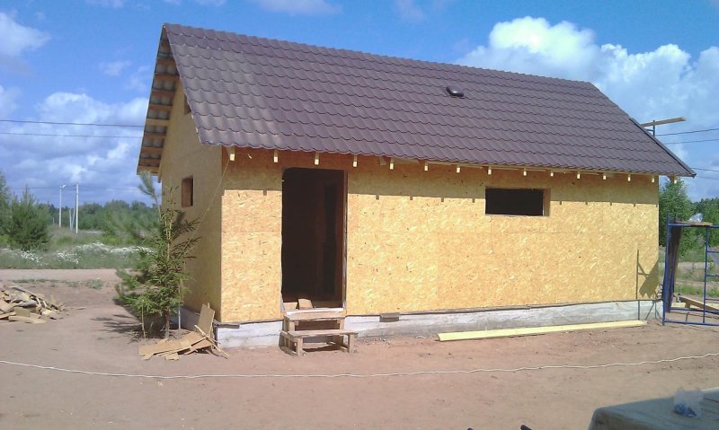Обшивка каркасного гаража снаружи