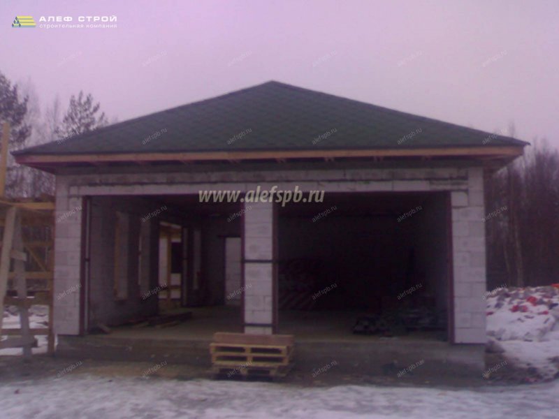 Гараж из пеноблоков