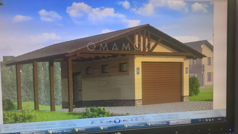 Гараж с навесом 10х10