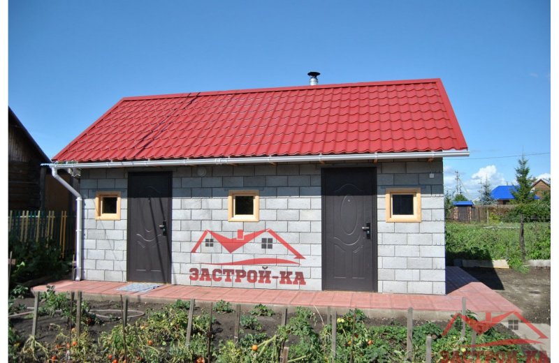 Хозпостройка из блоков