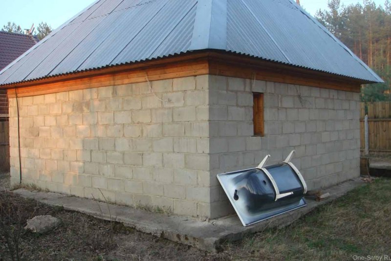 Баня с пеноблока