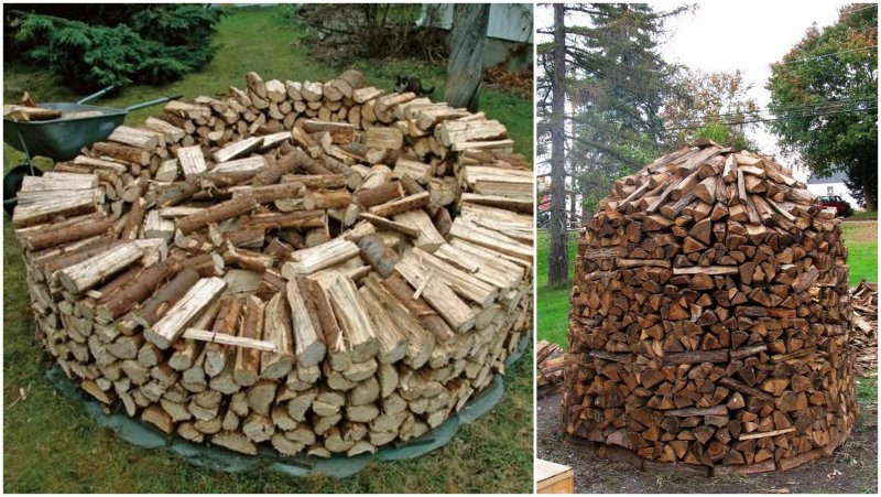 Красиво сложить дрова
