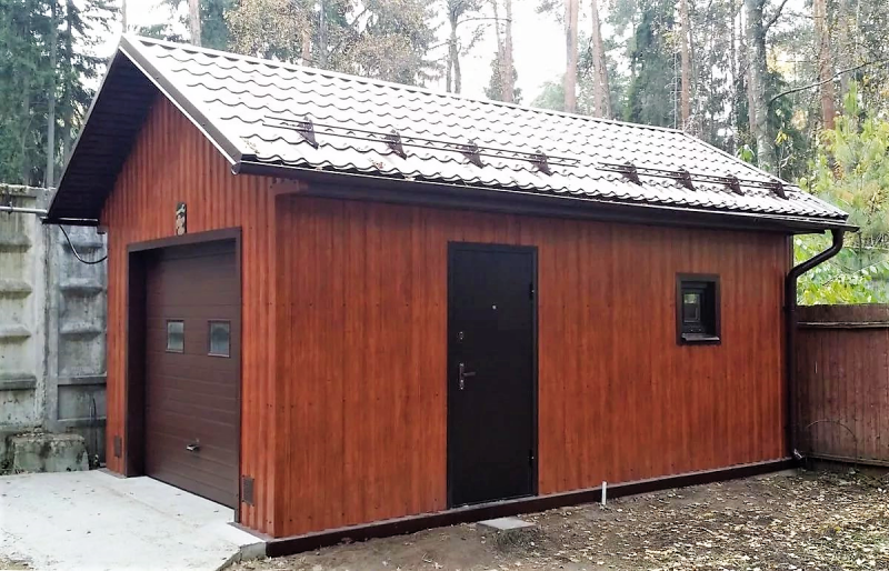 Сарай для дачи из металлопрофиля