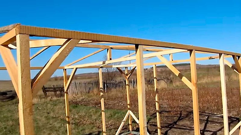 Каркас теплицы из бруса