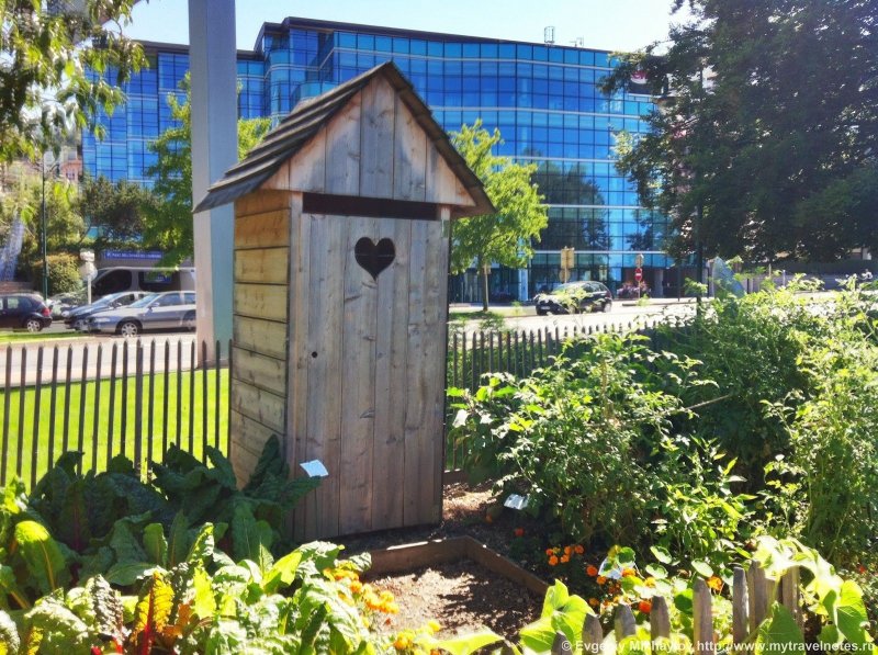 Старый деревянный туалет