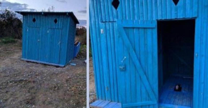 Уличный туалет с умывальником