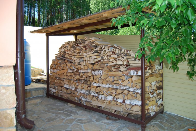 Дровница для дачи