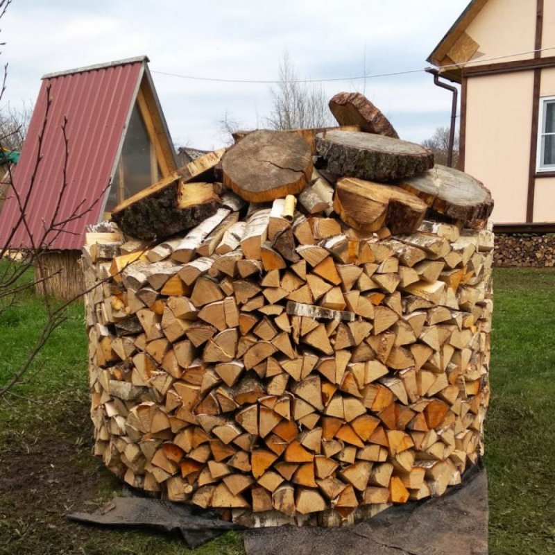 Постройка навеса для дров