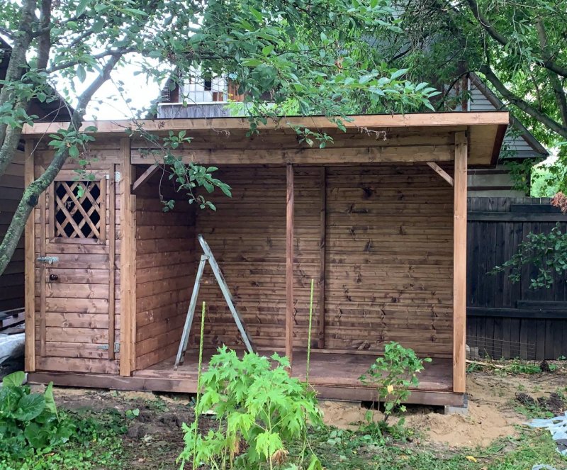 Хозблок с дровником 6x2