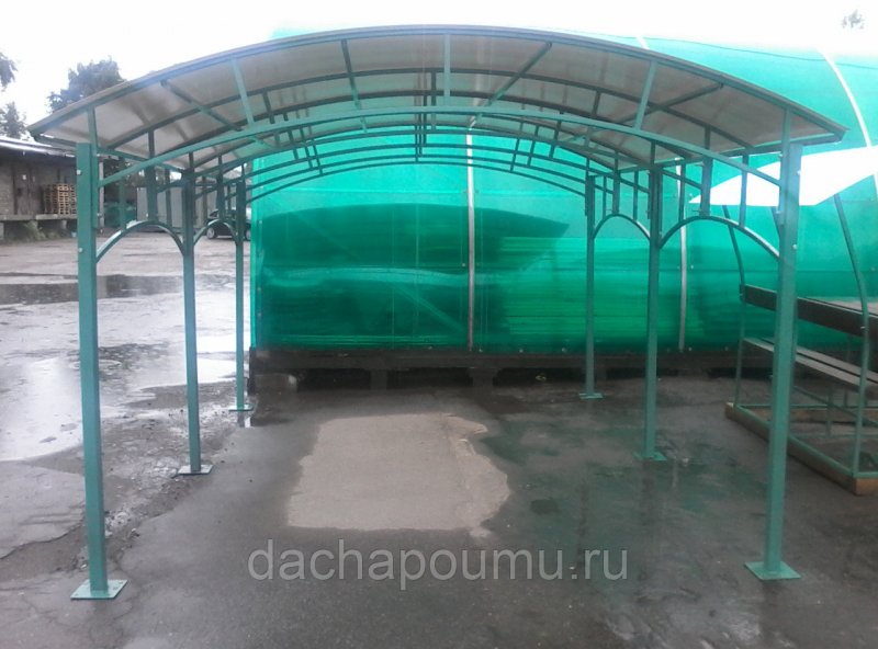 Крыша навеса из поликарбоната