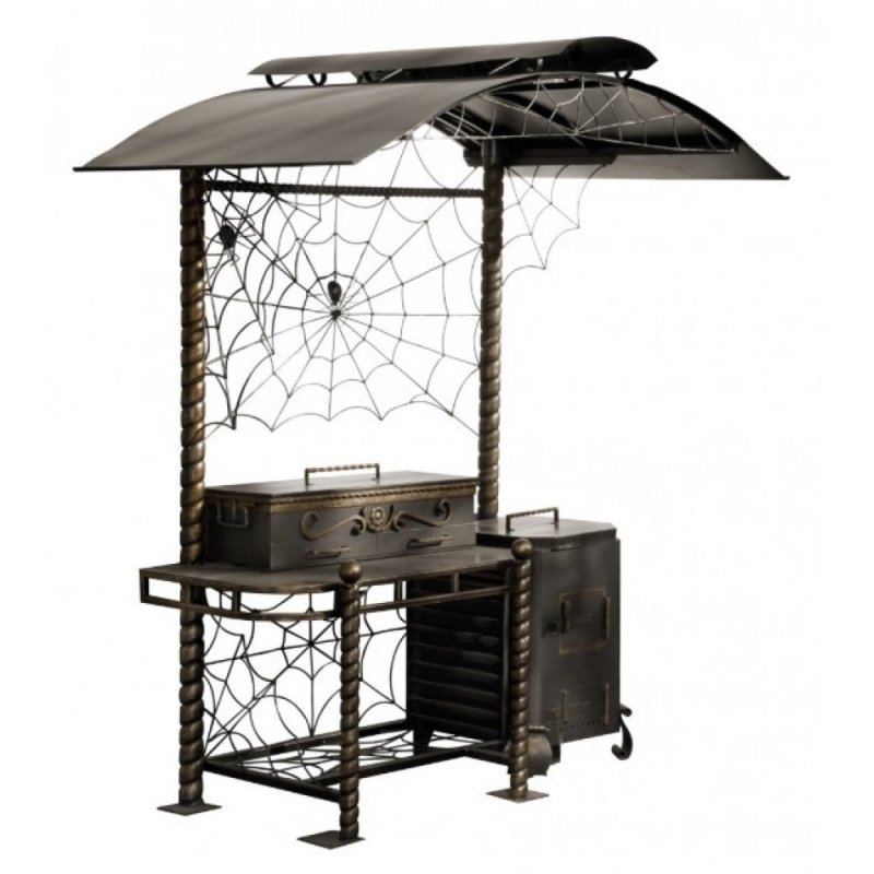 Мангал с крышей Grill area 140,2х118,6х209,4см сталь 3мм