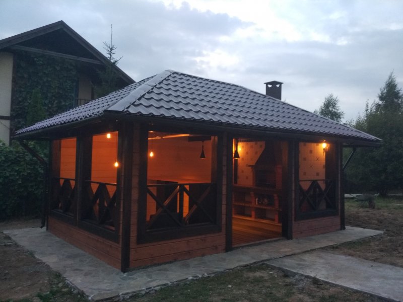 Беседка брусовая Gazebos