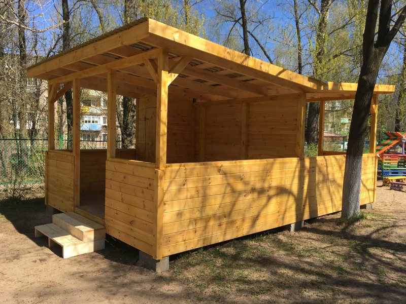 Беседка с террасой