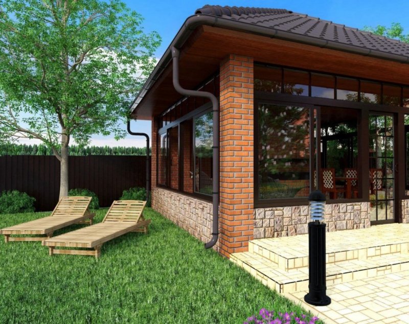 Красивые беседки из кирпича