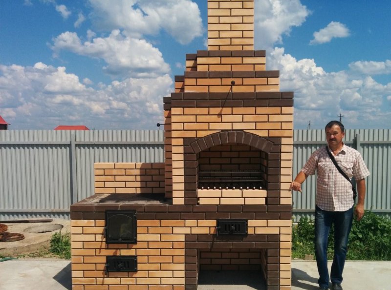 Барбекюшница из кирпича