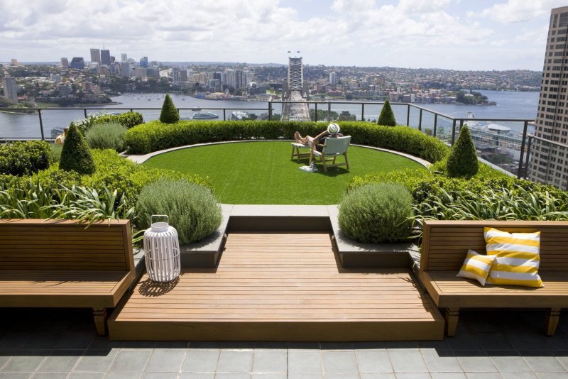 Эксплуатируемая плоская кровля Green Roof