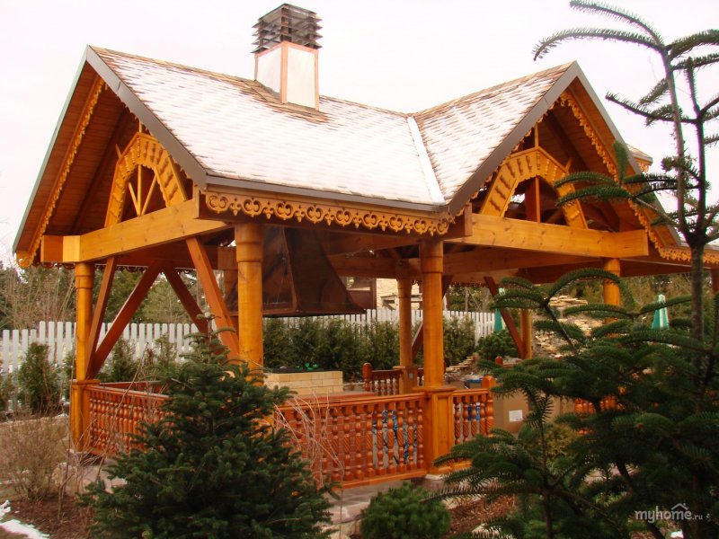 Необычные беседки барбекю
