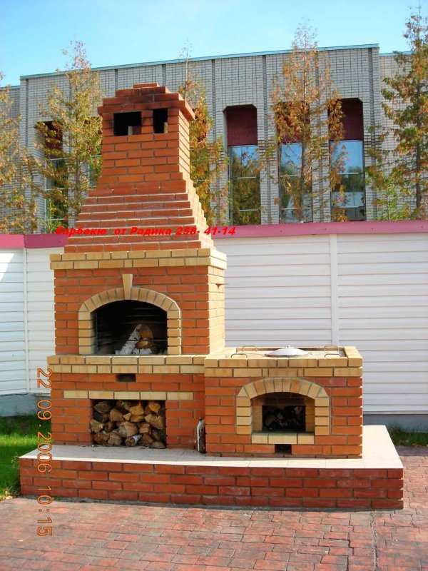 Дачный мангал из кирпича