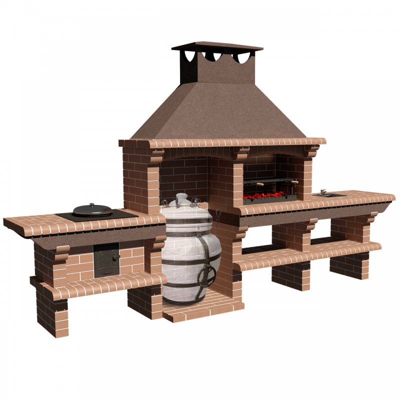 Барбекю Grillkoff стационарное б10, 88x39,5x80 см