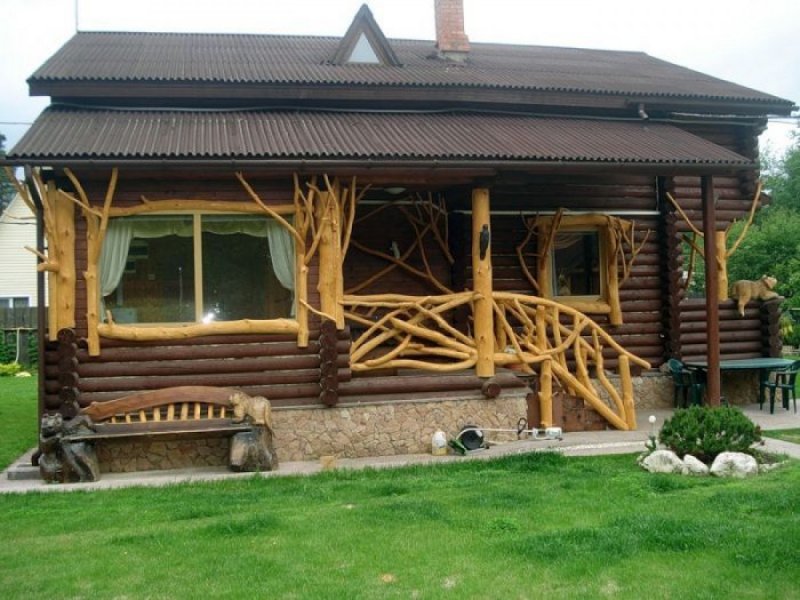 Терраса из кругляка