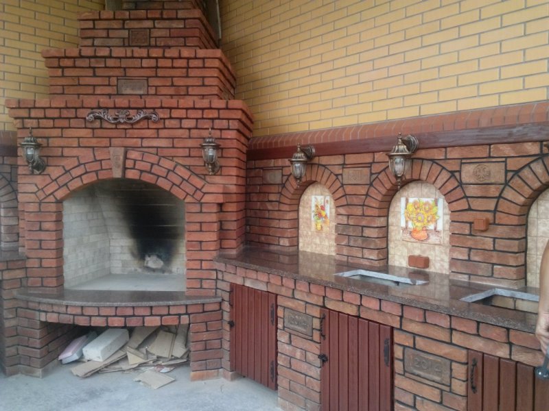 Печные комплексы из кирпича ручной формовки