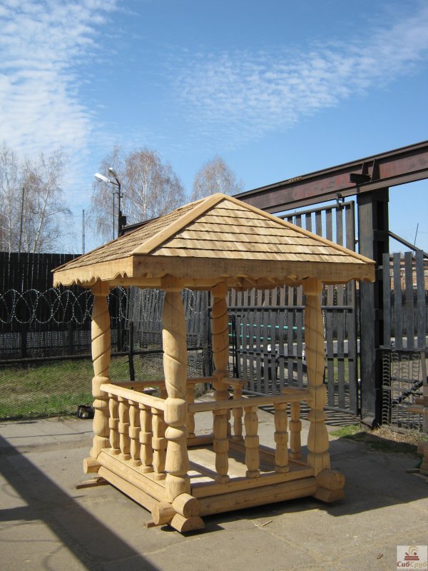 Резные беседки из дерева