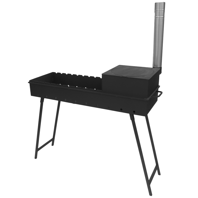 Мангал м108к (с печью под казан 6-9л) 1080х350 мм.