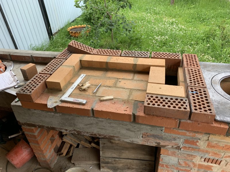 Уличные мангалы из кирпича проекты