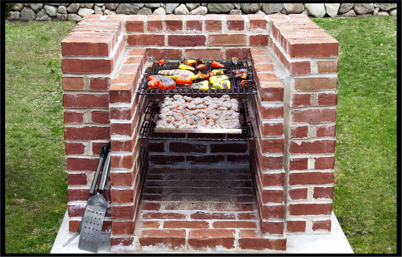 Barbecue Smoker Grill из кирпича