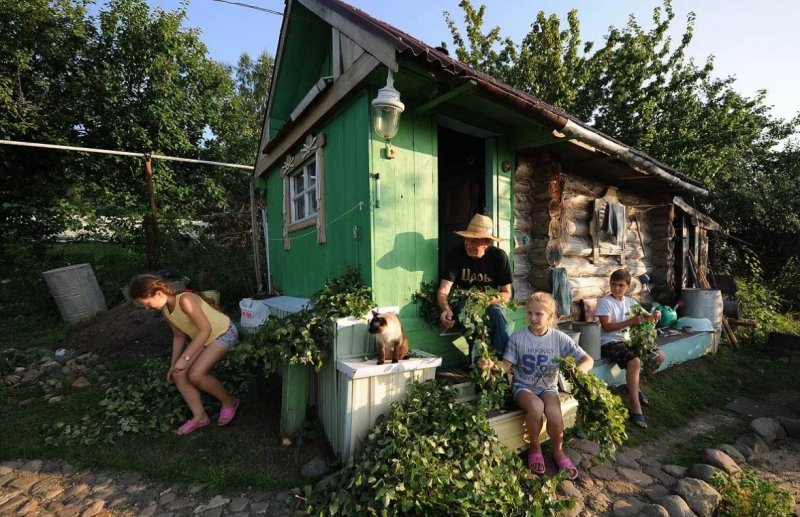 Россияне отдыхают на даче