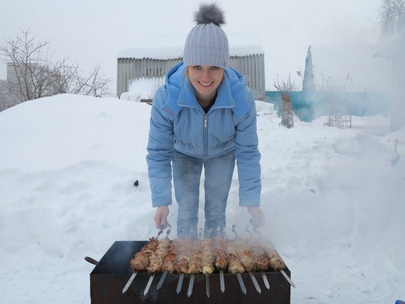 Шашлык зимой