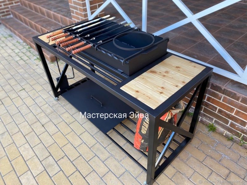 Мангал "лофт 60" с крышкой