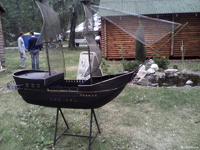 Ковка мангал корабль
