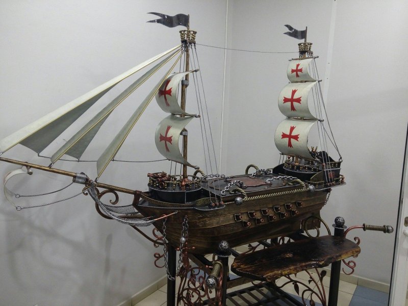 Кованый парусник