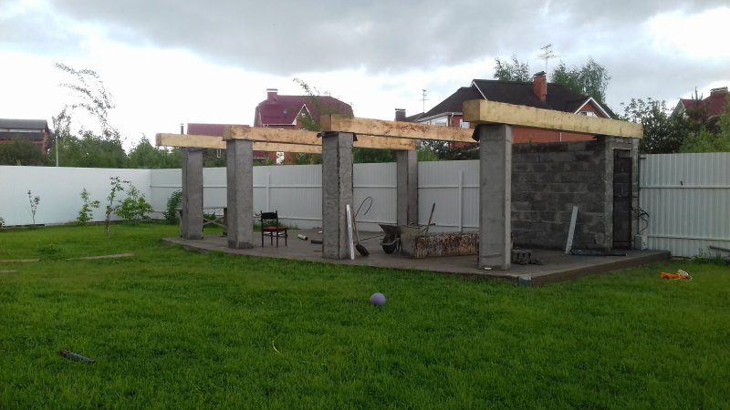 Беседка из газосиликатных блоков