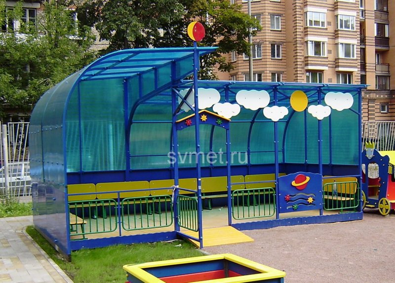 Прогулочная веранда для детского сада
