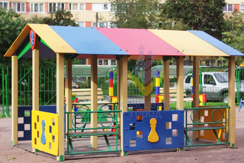 Беседка в детский сад современная