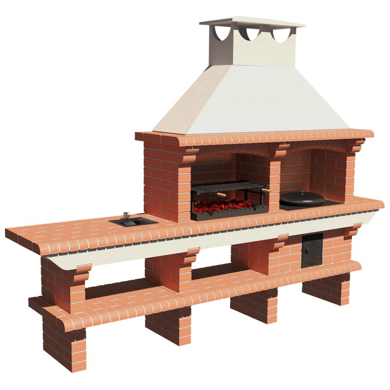 Барбекю Grillkoff стационарное б10, 88x39,5x80 см
