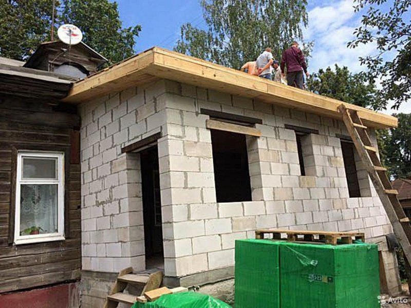 Веранда к дому из газобетона