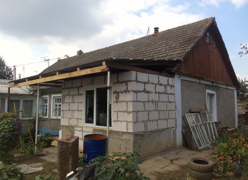 Веранда из блоков