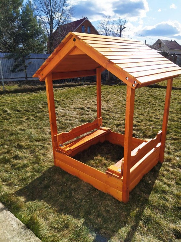 Песочница с крышкой (площадка 2,4х2,4м)