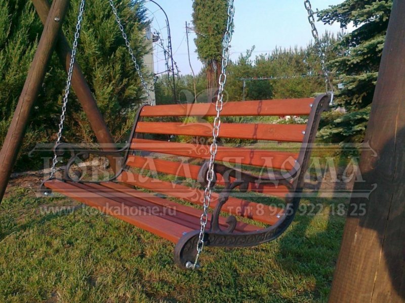 Качели садовые на цепях