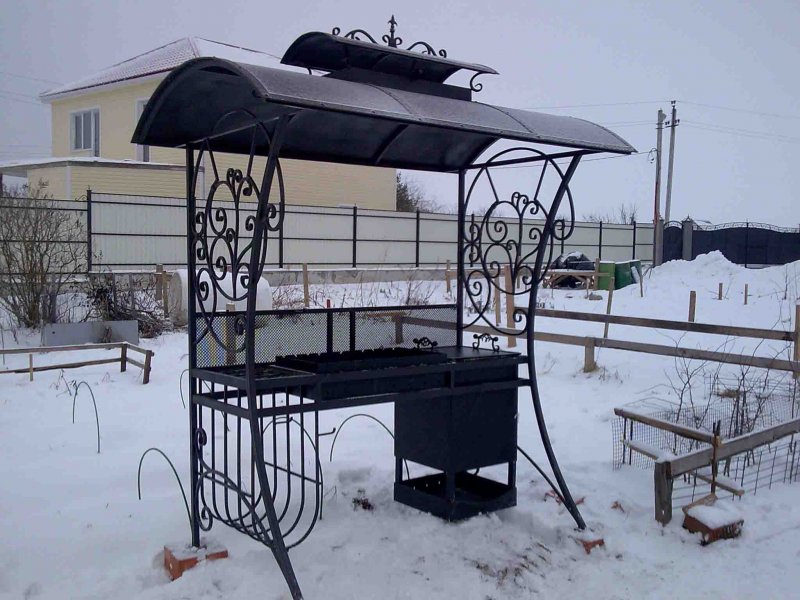 Кованная зона барбекю