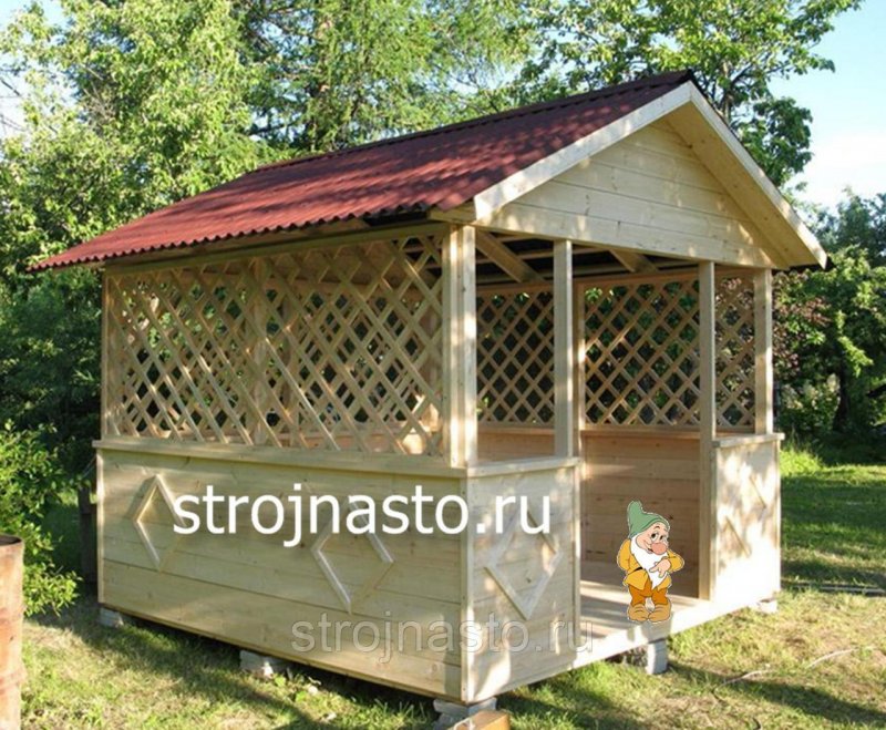 Простые деревянные беседки