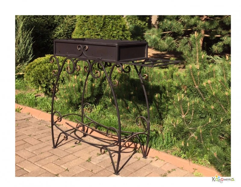 Мангал Grillux Roof Grill, стационарный, 210 х 71 х 113 см