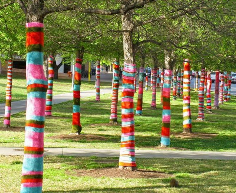 Ярнбомбинг Graffiti Knitting